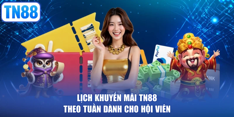 Lịch khuyến mãi TN88 theo tuần dành cho hội viên